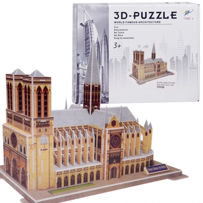 3D Puslespil Katedral Notre-Dame i Paris