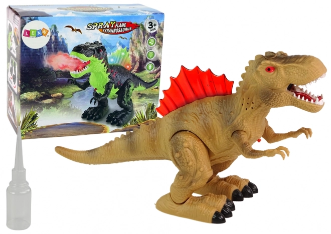 Interaktiv dinosaur med vanddamp og lyseffekter