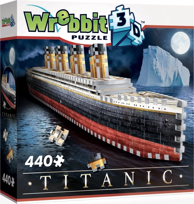 3D puslespil Titanic fra Wrebbit, 440 stykker
