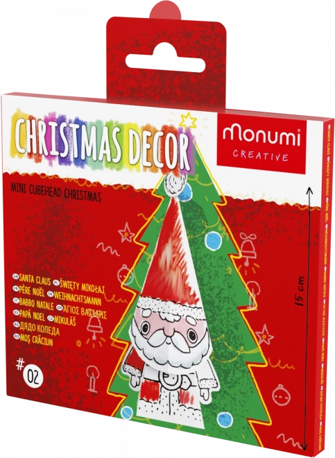 Jule 3D-malebog – figur af Sankt Nikolaus og hængende ornament