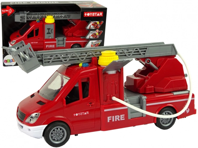 rødt brandbil TOYSTAR med vand, lyde og lys