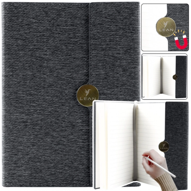 Elegant sort kontorblok med magnet