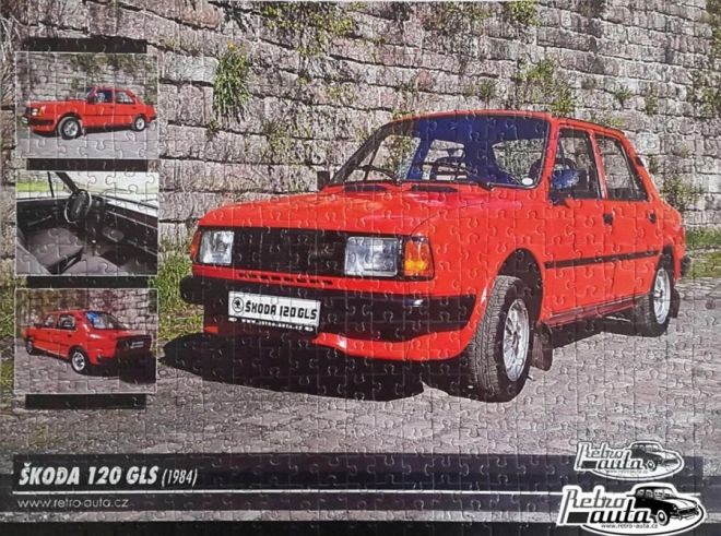 Retro biler puslespil Škoda 120 GLS (1984) 500 brikker