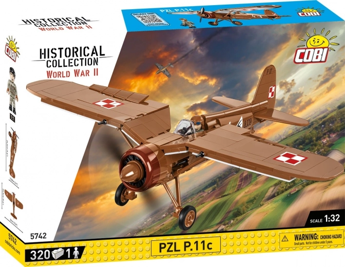 Byggesæt af flyet PZL P.11c 1:32 – historisk kollektion