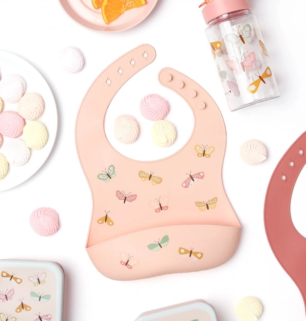 Silikone baby hagesmække med sommerfugletema – Sommerfugle