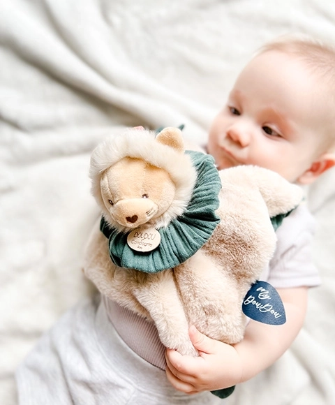 Doudou Sovevogn lille løve 3i1