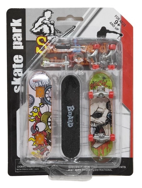 Sæt med metal finger skateboard