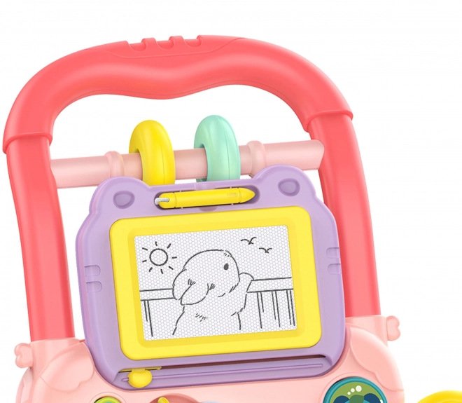 Interaktivt gåstativ Woopie Baby med musik og tavle