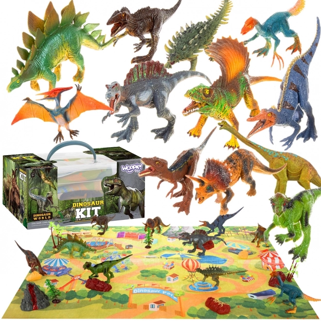 Stor dinosaur sæt XXL med underlag Forhistorisk verden