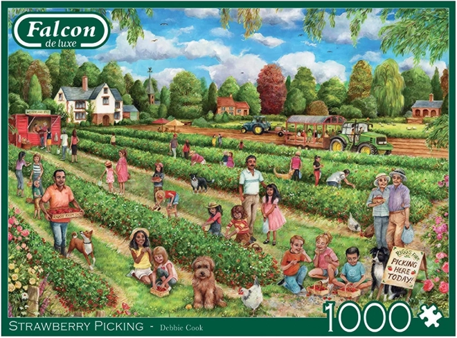 Puzzle Jordbærsamling 1000 brikker