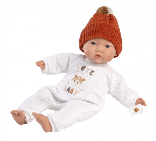 Llorens 63304 LILLE BABY - realistisk dukke baby med blødt stofkrop - 32 cm