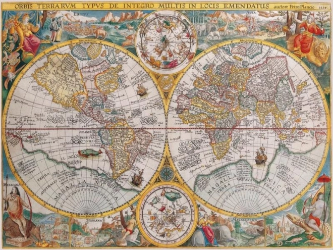 Ravensburger puslespil historisk kort 1500 brikker