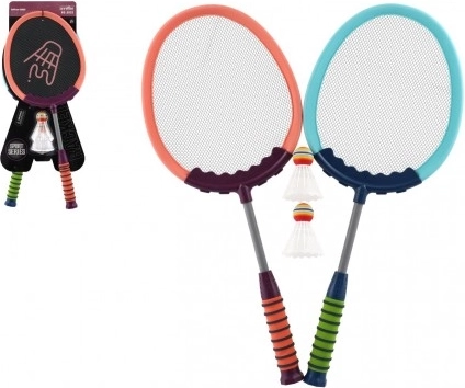 Børne-badmintonsæt 2 ketsjere og 2 fjerbolde, 60 cm