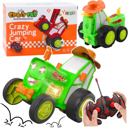 Fjernstyret hoppende traktor grøn