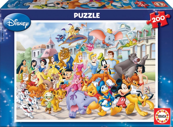 EDUCA Puslespil Parade af Disney-figurer 200 brikker