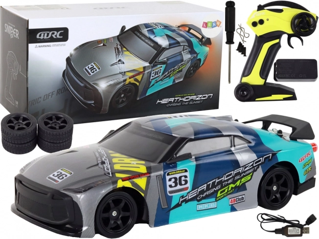 RC sportsvogn 4x4 1:16 med stabilisering og hastighed 30 km/t