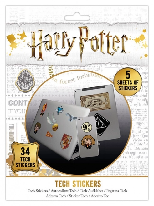 Harry Potter-tema klistermærker, sæt med 34 stk.