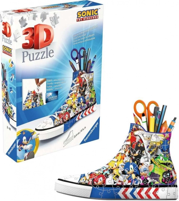 Ravensburger 3D puslespil sneaker Pindsvin Sonic 112 brikker
