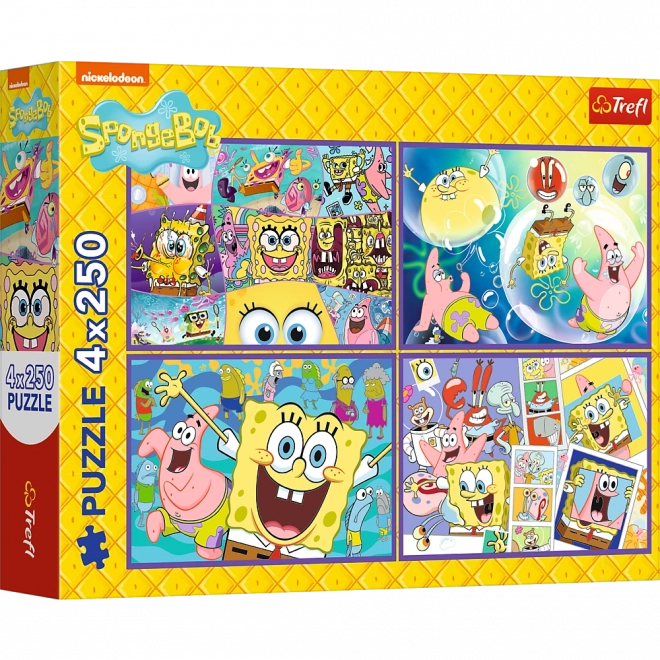 Puslespil 4x250 Skøre Verden med SvampeBob