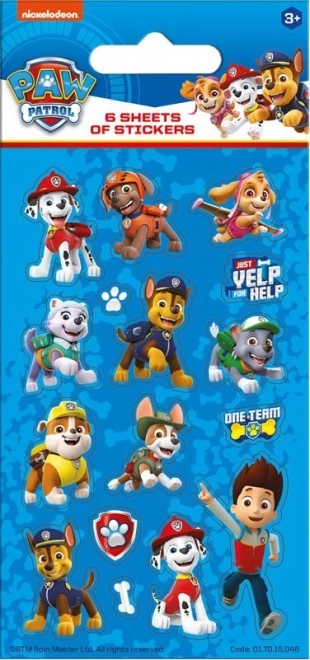 NICKELODEON Klistermærker Paw Patrol i blå