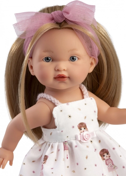 Realistisk dukke Llorens Valeria med fuld vinylkrop - 28 cm