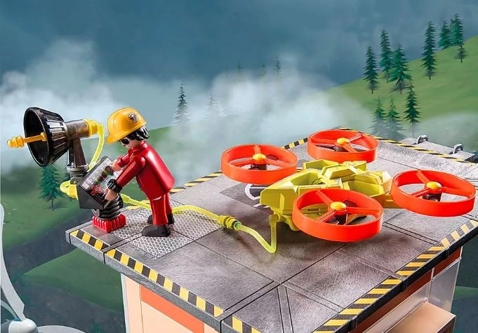 Action på taget med drone