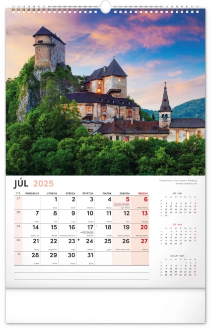 Vægkalender Vores Slovakiet 2025, 33 × 46 cm