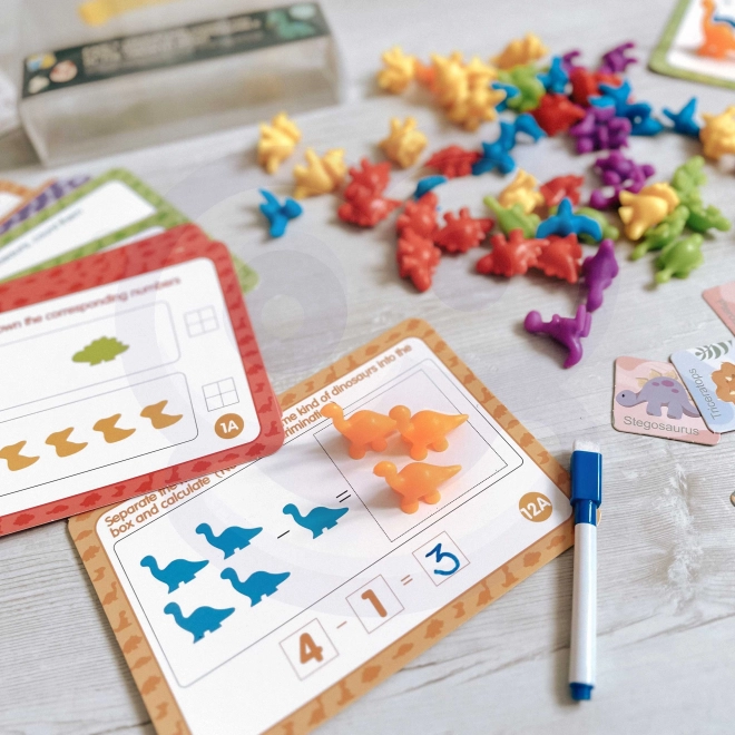 WOOPIE Uddannelsessæt Lær At Tælle Montessori Dino Puslespil 95 stk