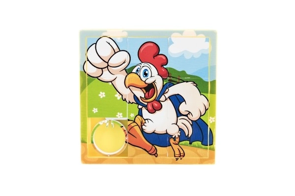 Flyttepuslespil dyr plastik 10cm ass. mix typer i pose