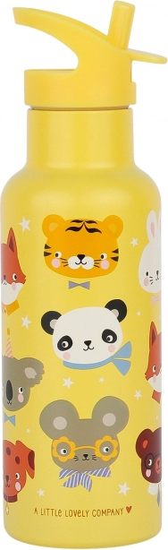 Rustfri drikkeflaske Dyrevenner 500 ml fra A Little Lovely Company