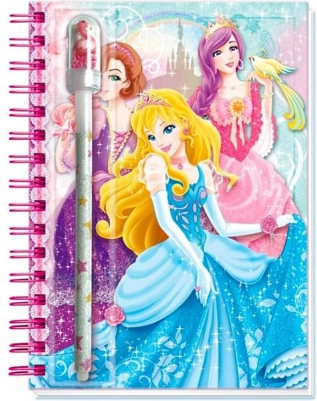 Spiralnotesbog med prinsessemotiv fra Pecoware