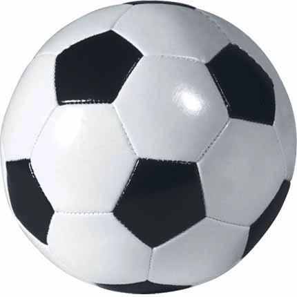 Softbold sort-hvid 10 cm
