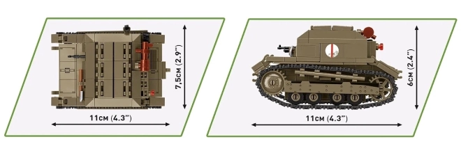 Tankmodel TK-3 til byggesæt, 323 dele