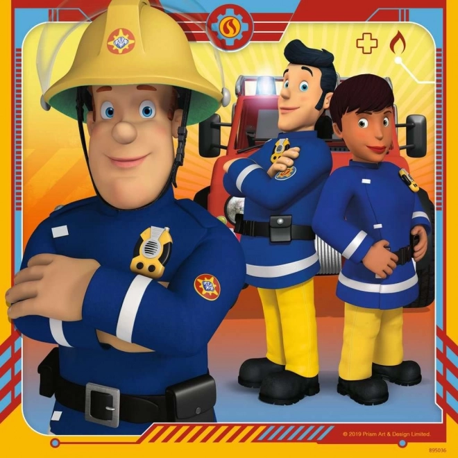 Ravensburger puslespil Brandmand Sam til redning 3x49 brikker
