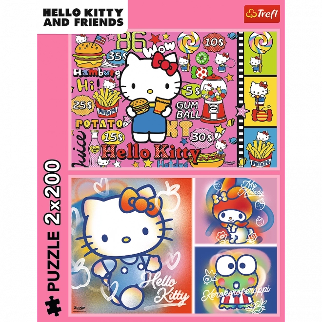 Puslespil 2x200 Hello Kitty og venner