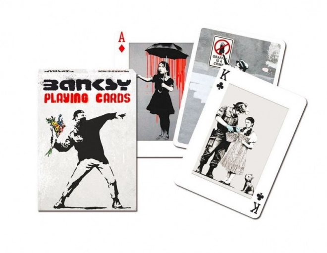 Spillekort med Banksy motiver fra Piatnik