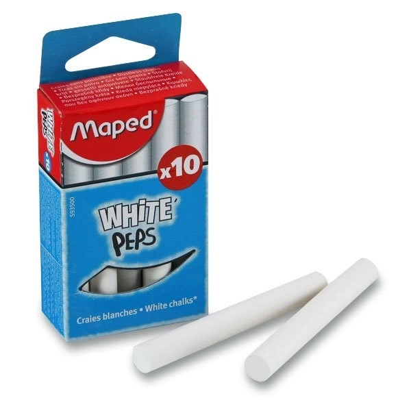 MAPED Hvide kridt 10 stk