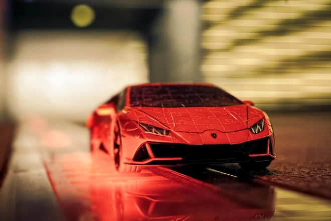 Puslespil 108 brikker 3D Køretøjer Lamborghini Huracan Evo Arancio