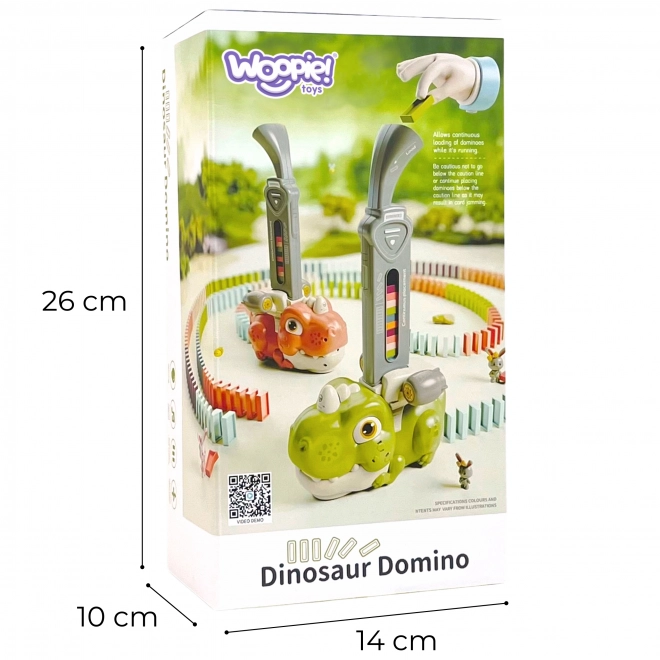 Elektrisk lokomotiv dinosaur på dominobrikker