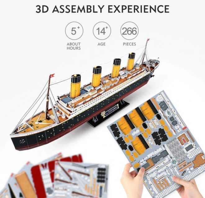 3D Puslespil med LED Titanic