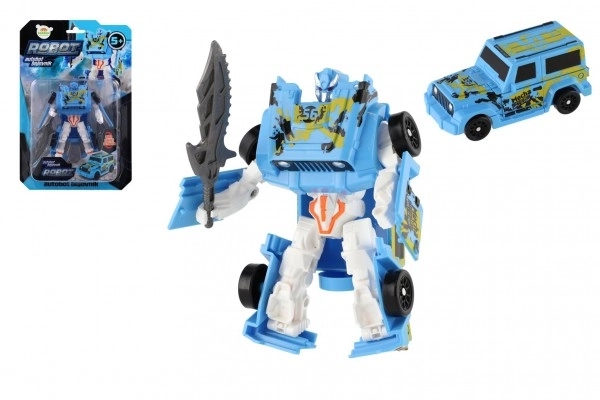 Transformer robot blå
