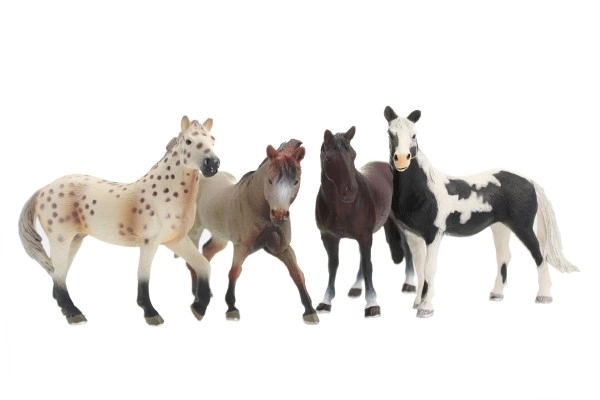 Plastfigur hest 15 cm - 4 farver