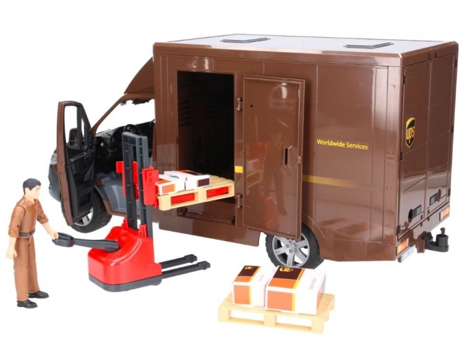 UPS Delivery Bruder MB Sprinter med figur og tilbehør