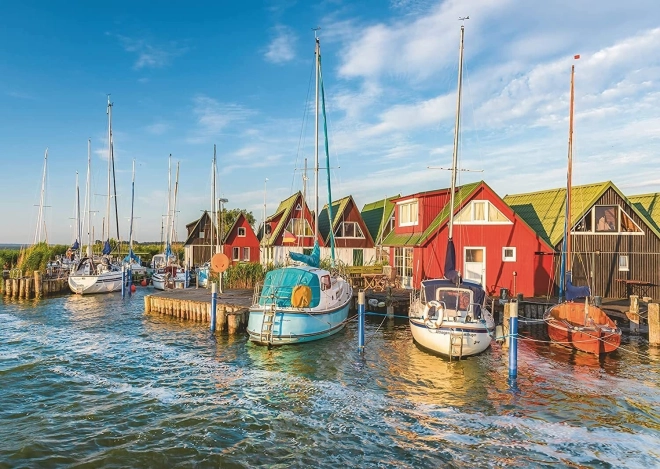 Puslespil Ravensburger Farverig havn i Tyskland 1000 brikker
