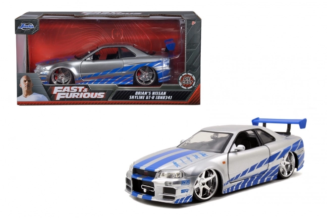 Hurtige og rasende bil 2002 Nissan Skyline 1:24