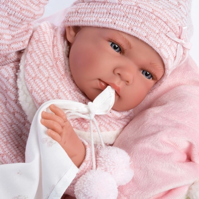 Llorens 73860 NYFØDT PIGE - realistisk dukke baby med fuld vinylkrop - 40 cm