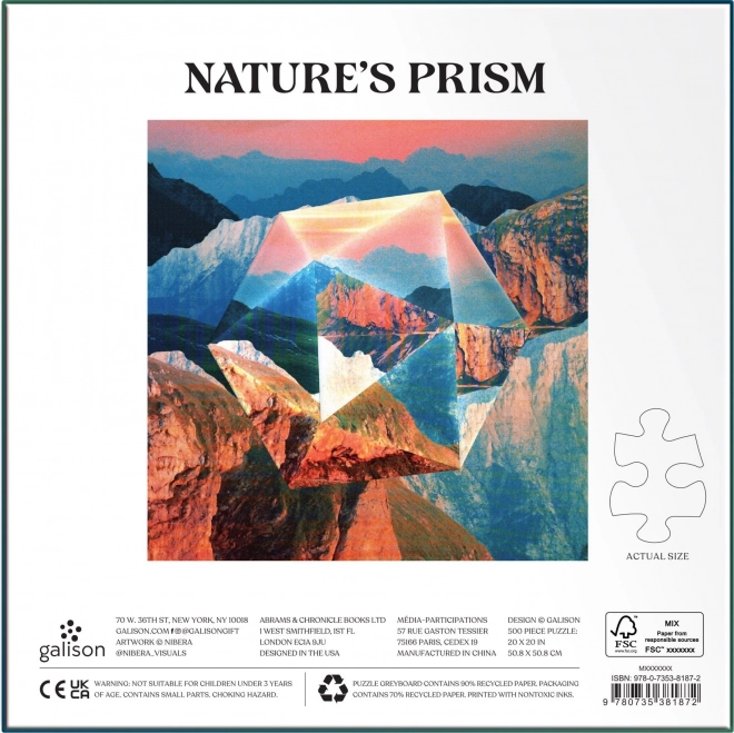 Galison Puslespil Naturlig Prisma 500 Brikker