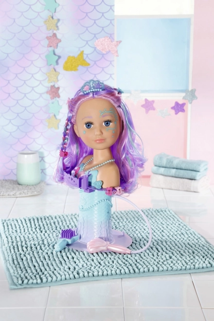 Ældre søster BABY born frisørhoved Havfrue