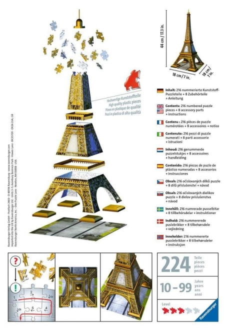 Ravensburger 3D puslespil Eiffeltårnet