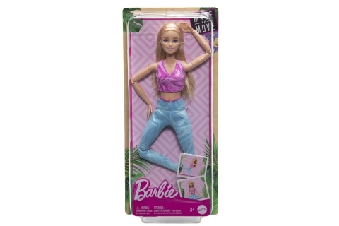 Barbie i bevægelse - Blondine med blå leggings HRH27